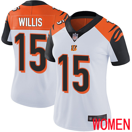 Cincinnati Bengals Limited White Women Damion Willis Road Jersey NFL Footballl #15 Vapor Untouchable->youth nfl jersey->Youth Jersey
